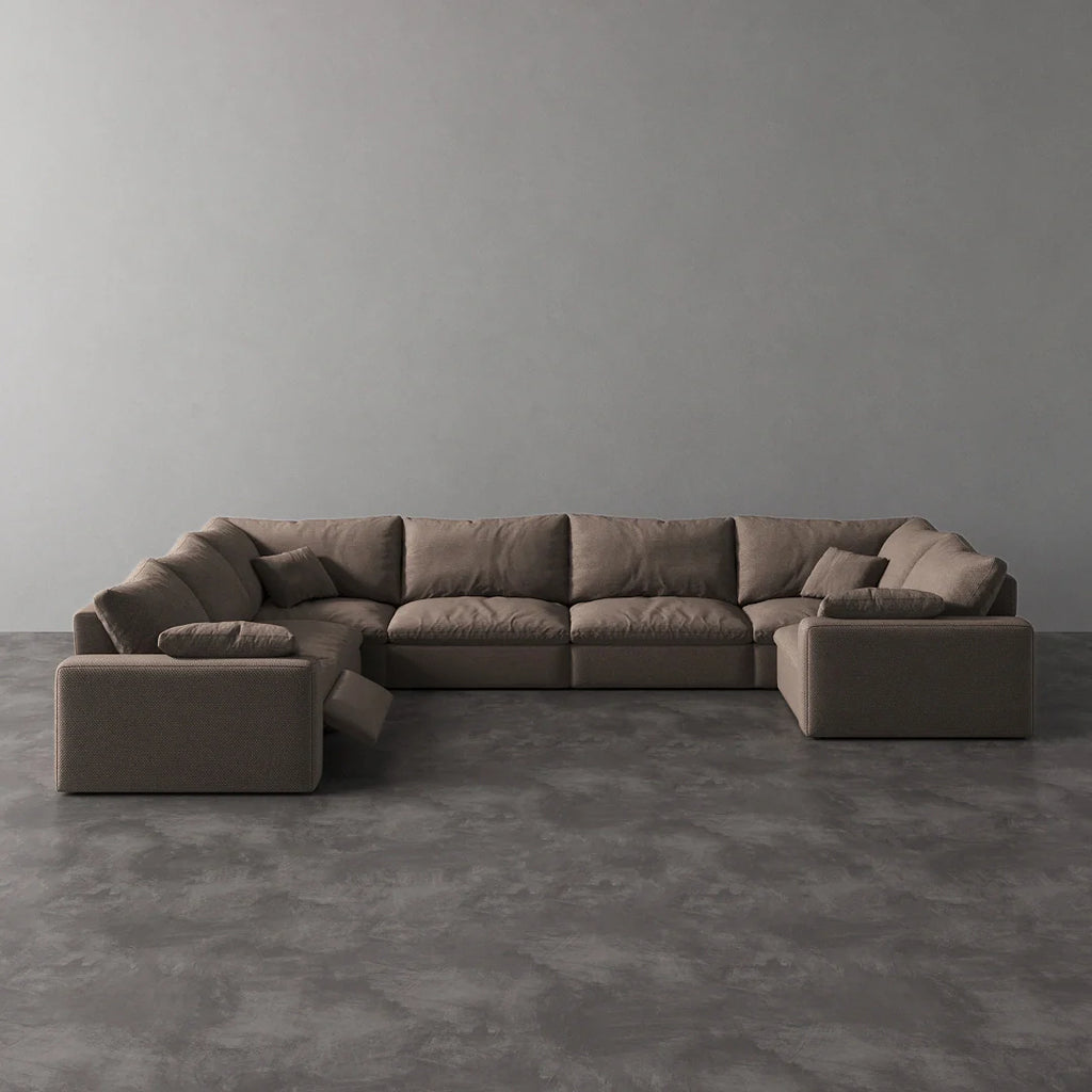 CloudLuxe U-Shape 7-Piece Modular Recliner Sectional