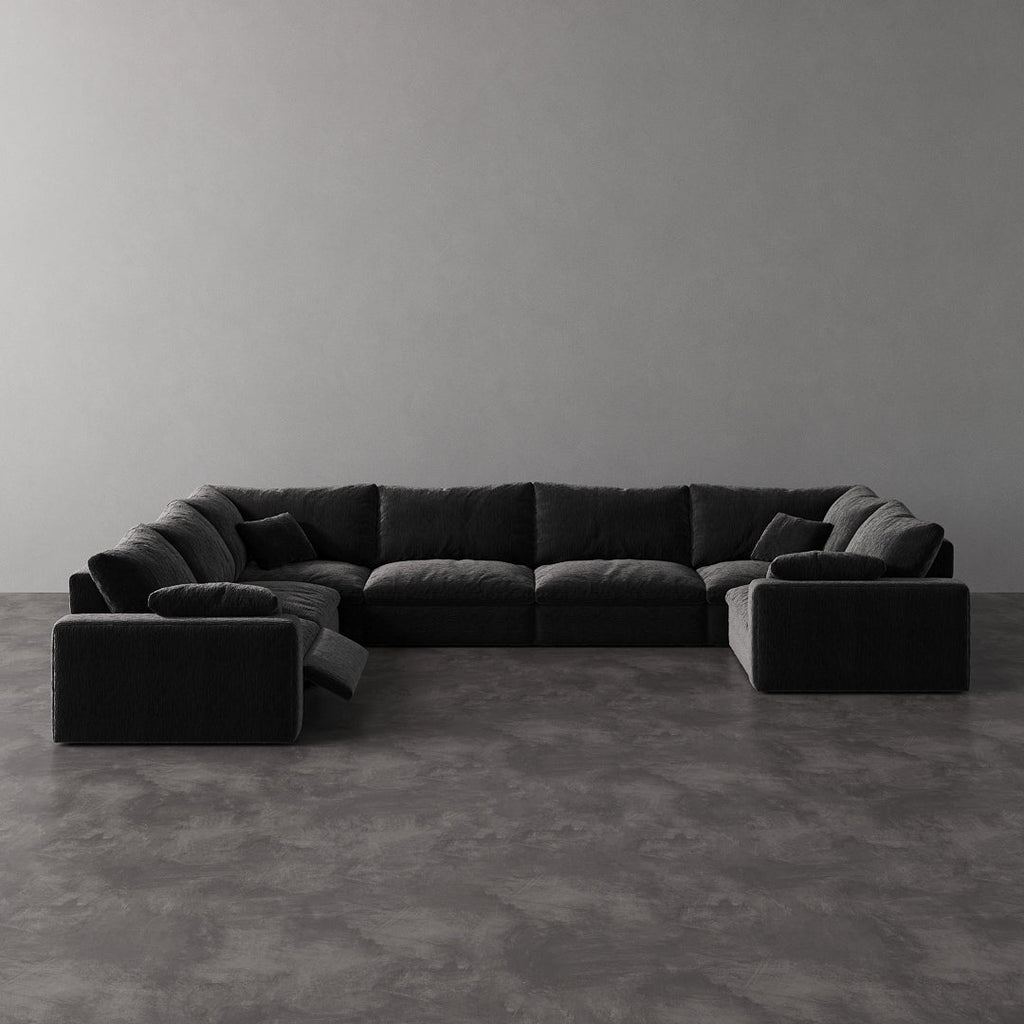 CloudLuxe U-Shape 7-Piece Modular Recliner Sectional