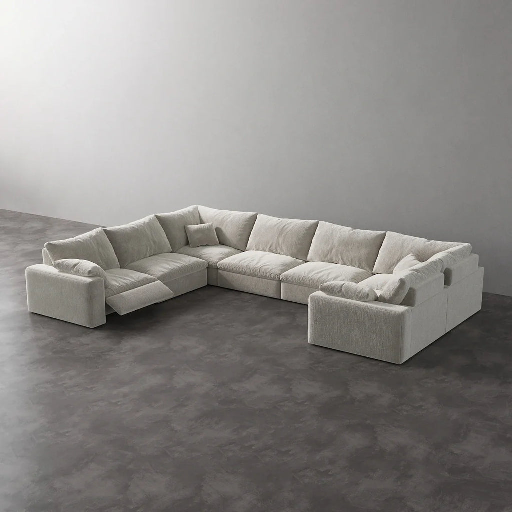 CloudLuxe U-Shape 7-Piece Modular Recliner Sectional