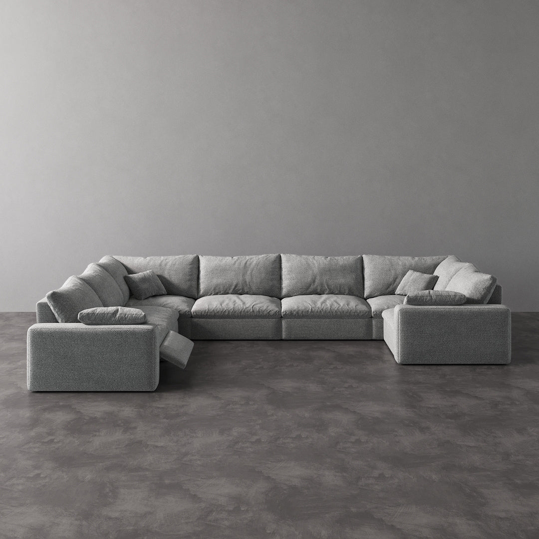 CloudLuxe U-Shape 7-Piece Modular Recliner Sectional