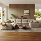 CloudLuxe U-Shape 7-Piece Modular Recliner Sectional-Corduroy