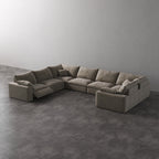 CloudLuxe U-Shape 7-Piece Modular Recliner Sectional-Velvet