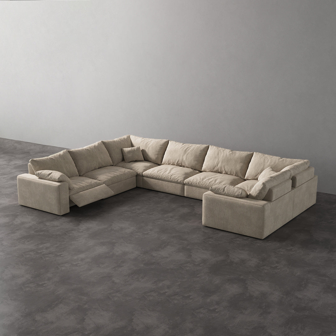 CloudLuxe U-Shape 7-Piece Modular Recliner Sectional