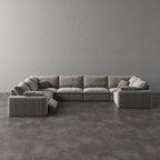 CloudLuxe U-Shape 7-Piece Modular Recliner Sectional-Velvet