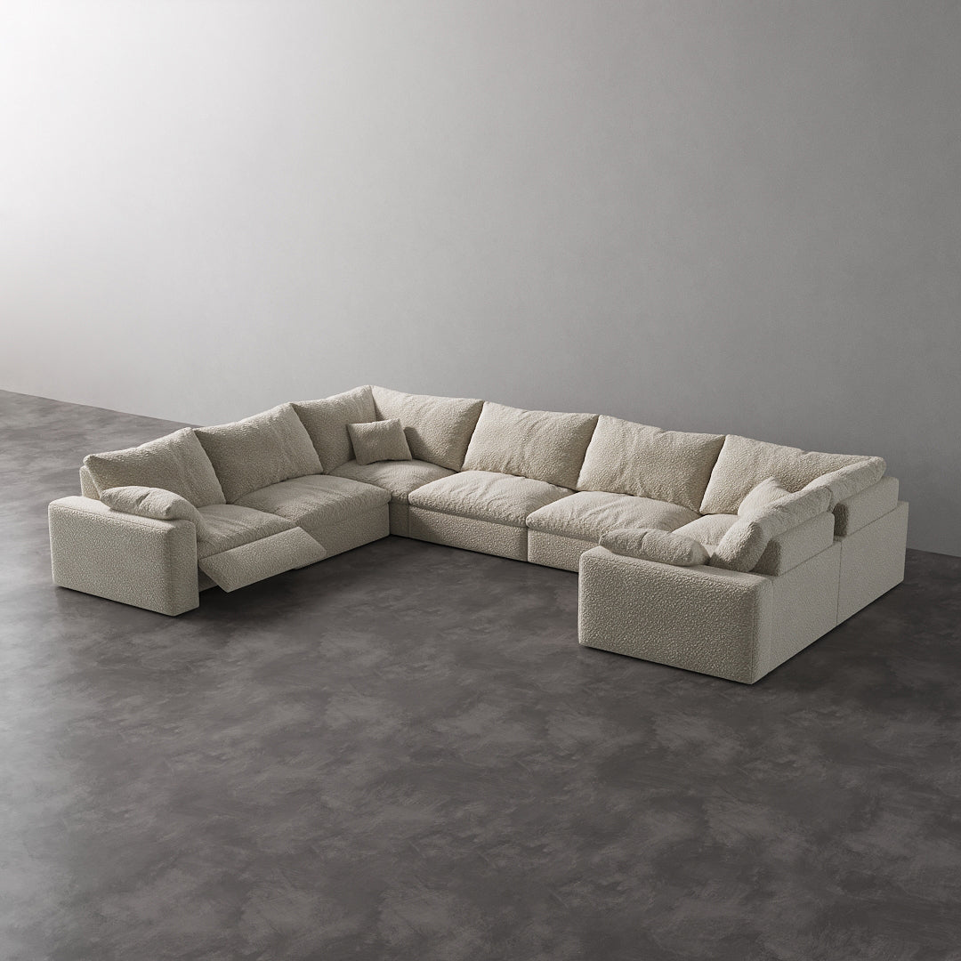 CloudLuxe U-Shape 7-Piece Modular Recliner Sectional