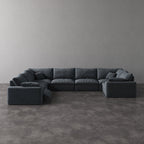 CloudLuxe U-Shape 7-Piece Modular Recliner Sectional-Linen