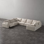 CloudLuxe U-Shape 7-Piece Modular Recliner Sectional-Corduroy