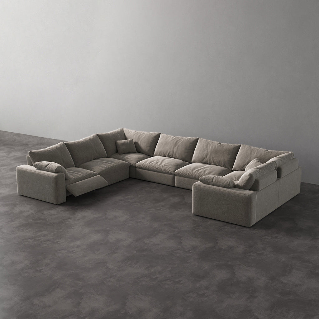 CloudLuxe U-Shape 7-Piece Modular Recliner Sectional-Pet-Friendly
