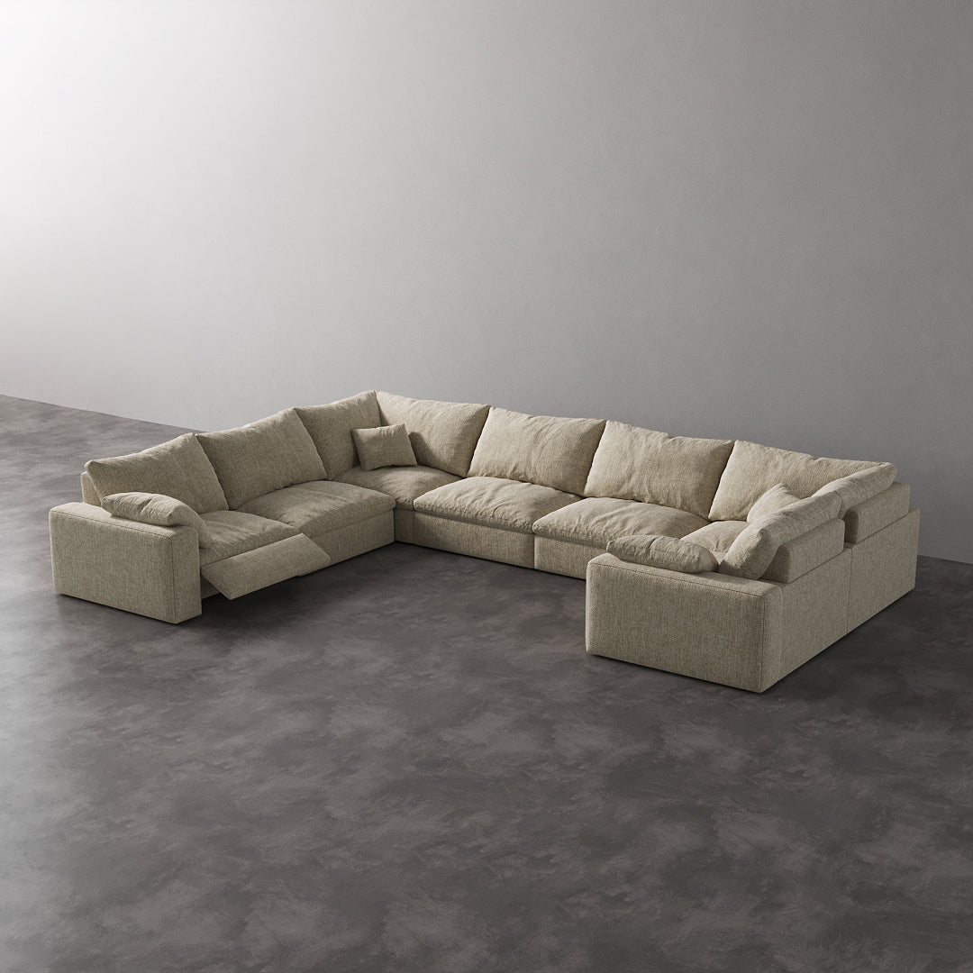 CloudLuxe U-Shape 7-Piece Modular Recliner Sectional