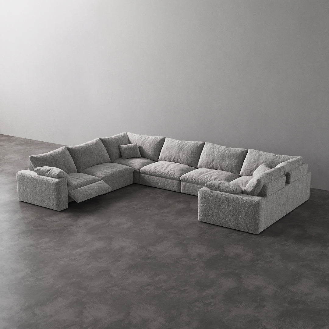CloudLuxe U-Shape 7-Piece Modular Recliner Sectional