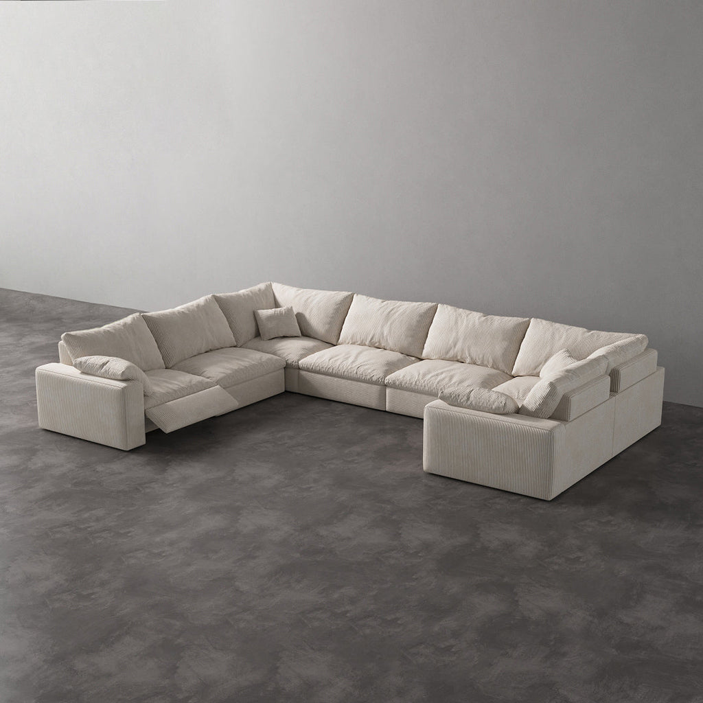 CloudLuxe U-Shape 7-Piece Modular Recliner Sectional