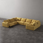 CloudLuxe U-Shape 7-Piece Modular Recliner Sectional-Corduroy