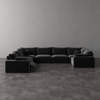CloudLuxe U-Shape 7-Piece Modular Recliner Sectional-Velvet