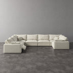 CloudLuxe U-Shape 7-Piece Modular Recliner Sectional-Velvet