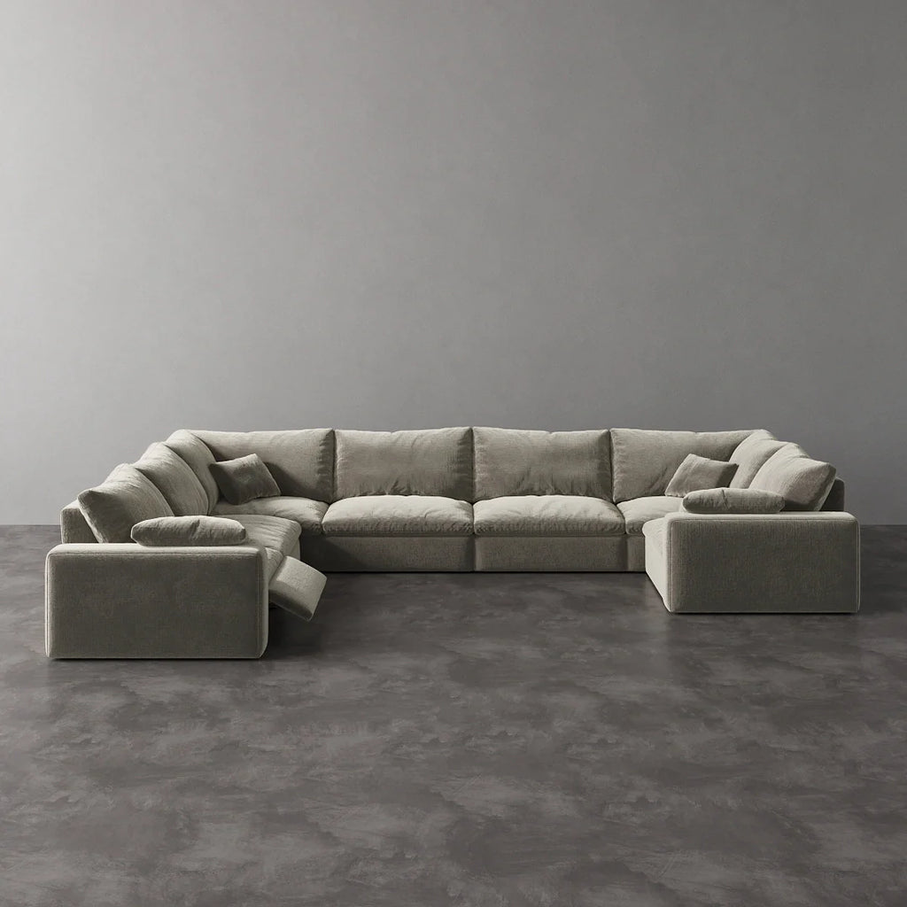 CloudLuxe U-Shape 7-Piece Modular Recliner Sectional