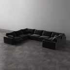 CloudLuxe U-Shape 7-Piece Modular Recliner Sectional-Velvet