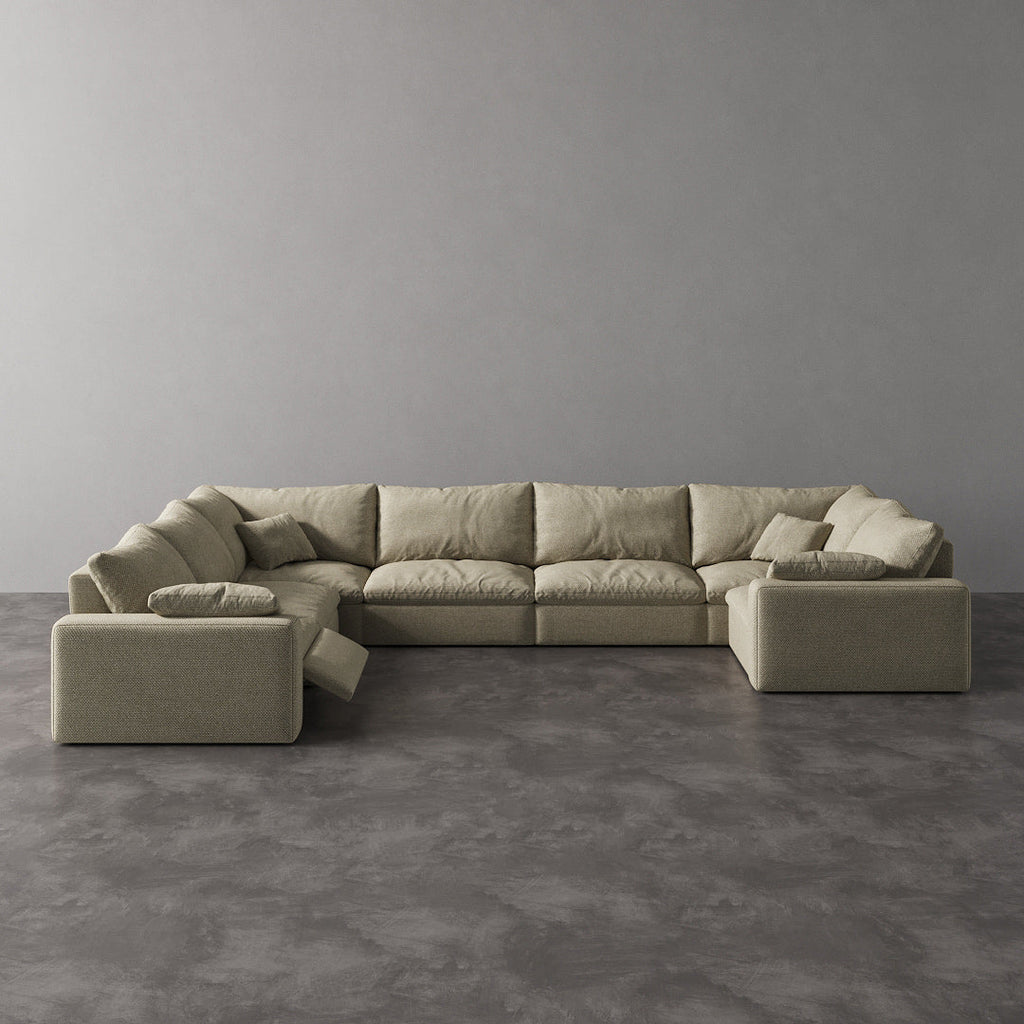 CloudLuxe U-Shape 7-Piece Modular Recliner Sectional