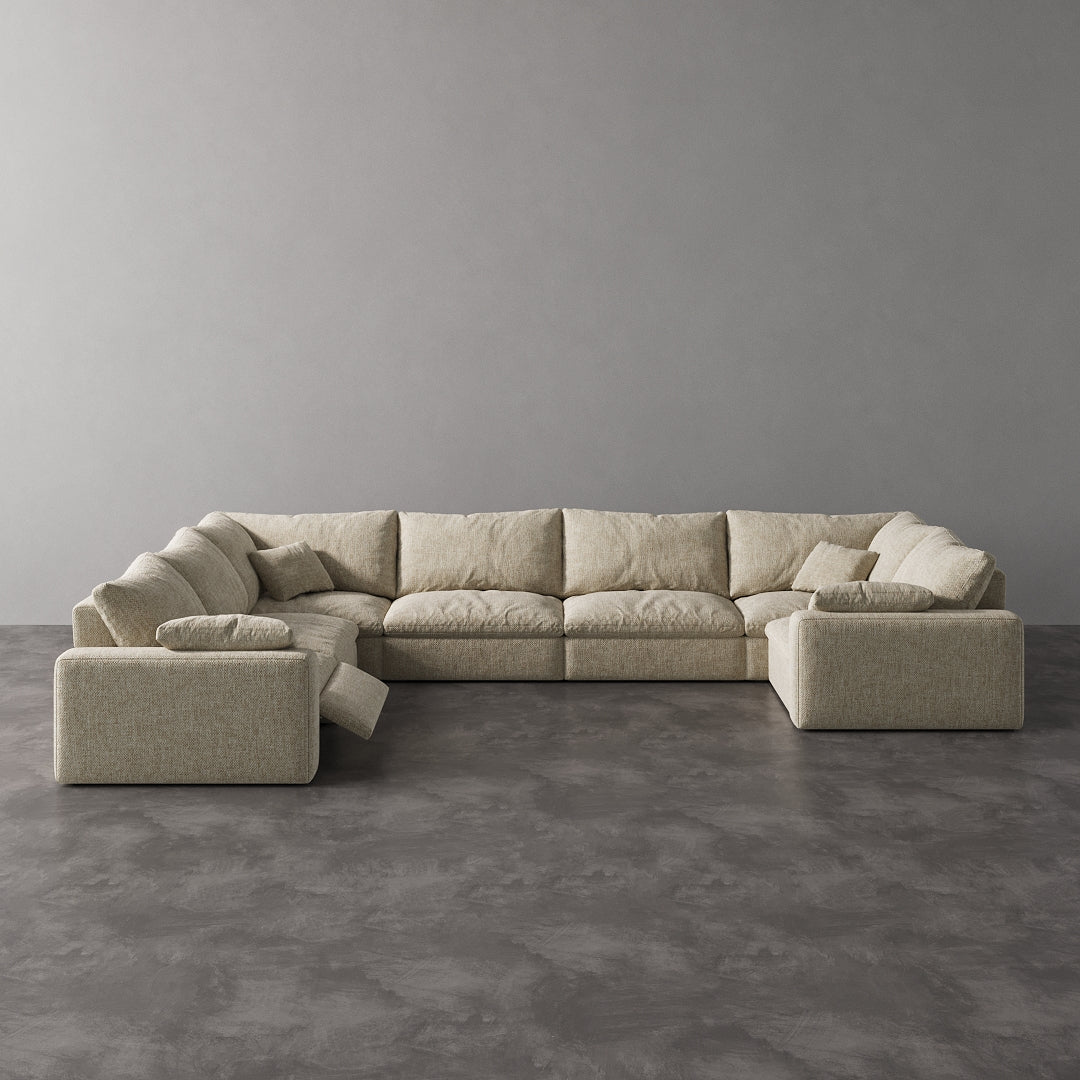 CloudLuxe U-Shape 7-Piece Modular Recliner Sectional