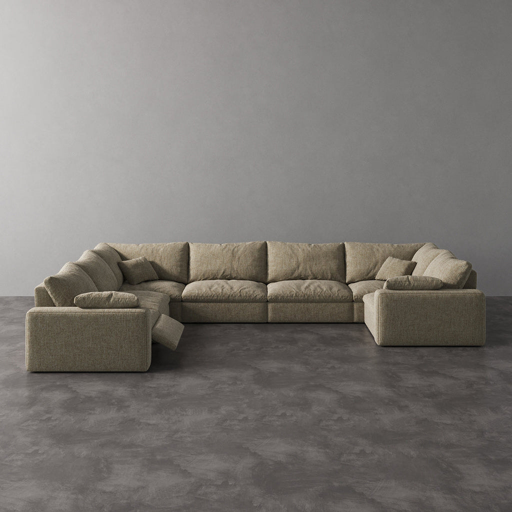 CloudLuxe U-Shape 7-Piece Modular Recliner Sectional