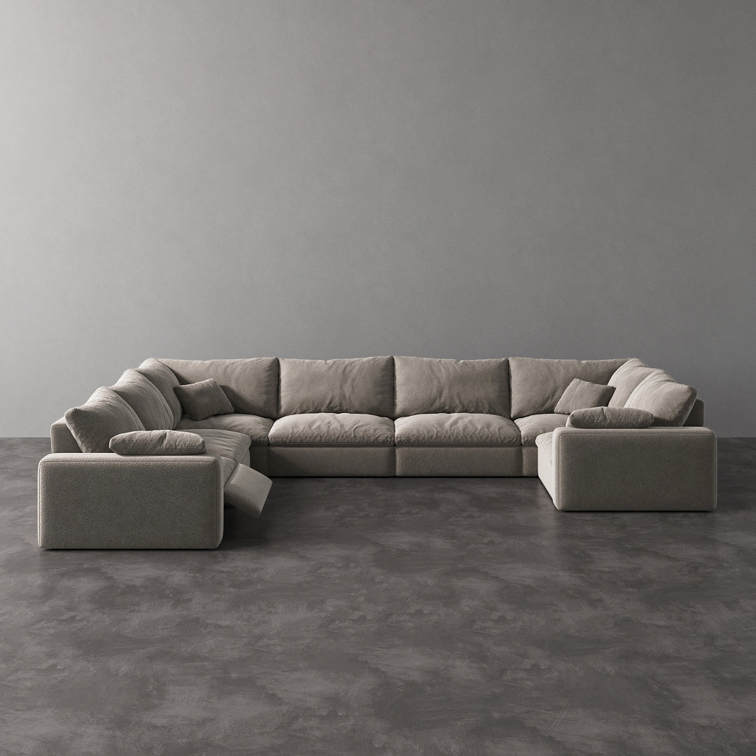 CloudLuxe U-Shape 7-Piece Modular Recliner Sectional-Pet-Friendly