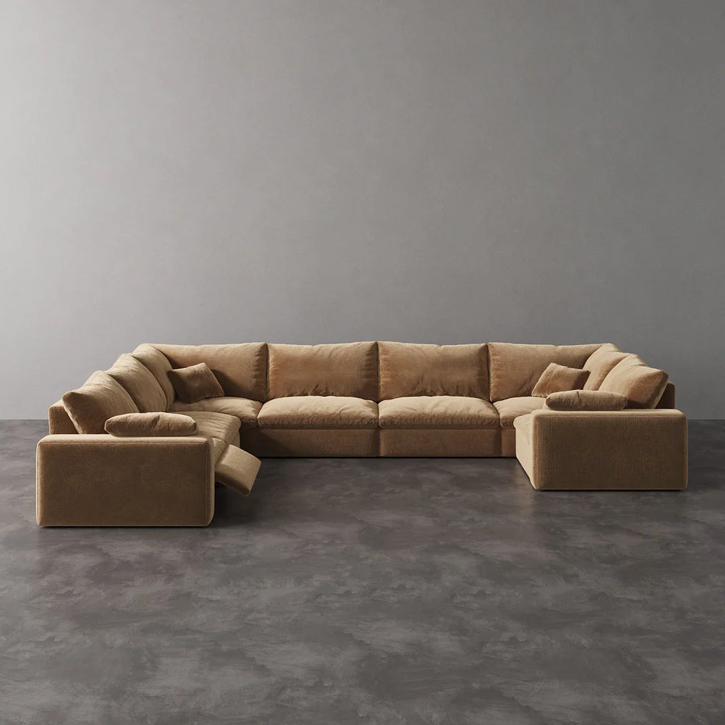 CloudLuxe U-Shape 7-Piece Modular Recliner Sectional