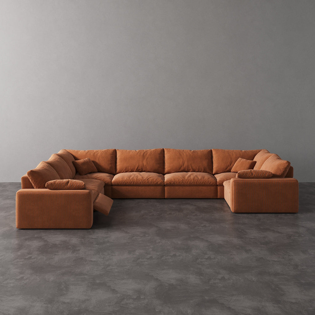 CloudLuxe U-Shape 7-Piece Modular Recliner Sectional