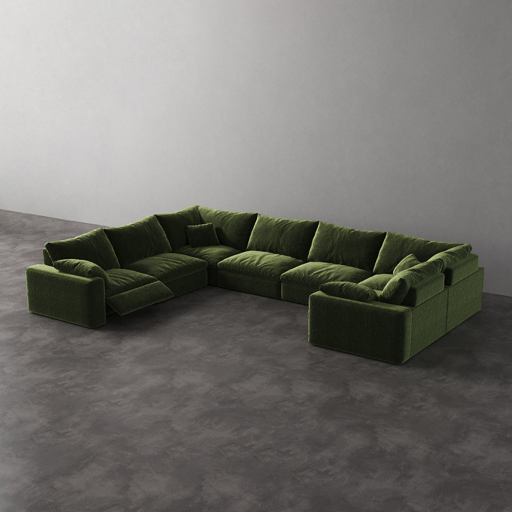 CloudLuxe U-Shape 7-Piece Modular Recliner Sectional