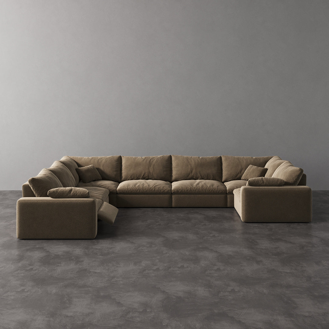 CloudLuxe U-Shape 7-Piece Modular Recliner Sectional-Pet-Friendly