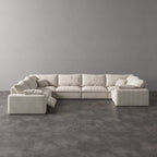 CloudLuxe U-Shape 7-Piece Modular Recliner Sectional-Corduroy