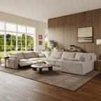 CloudLuxe U-Shape 7-Piece Modular Recliner Sectional-Corduroy