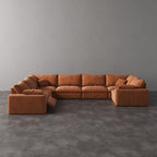 CloudLuxe U-Shape 7-Piece Modular Recliner Sectional-Corduroy
