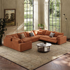 CloudLuxe U-Shape 7-Piece Modular Recliner Sectional-Corduroy