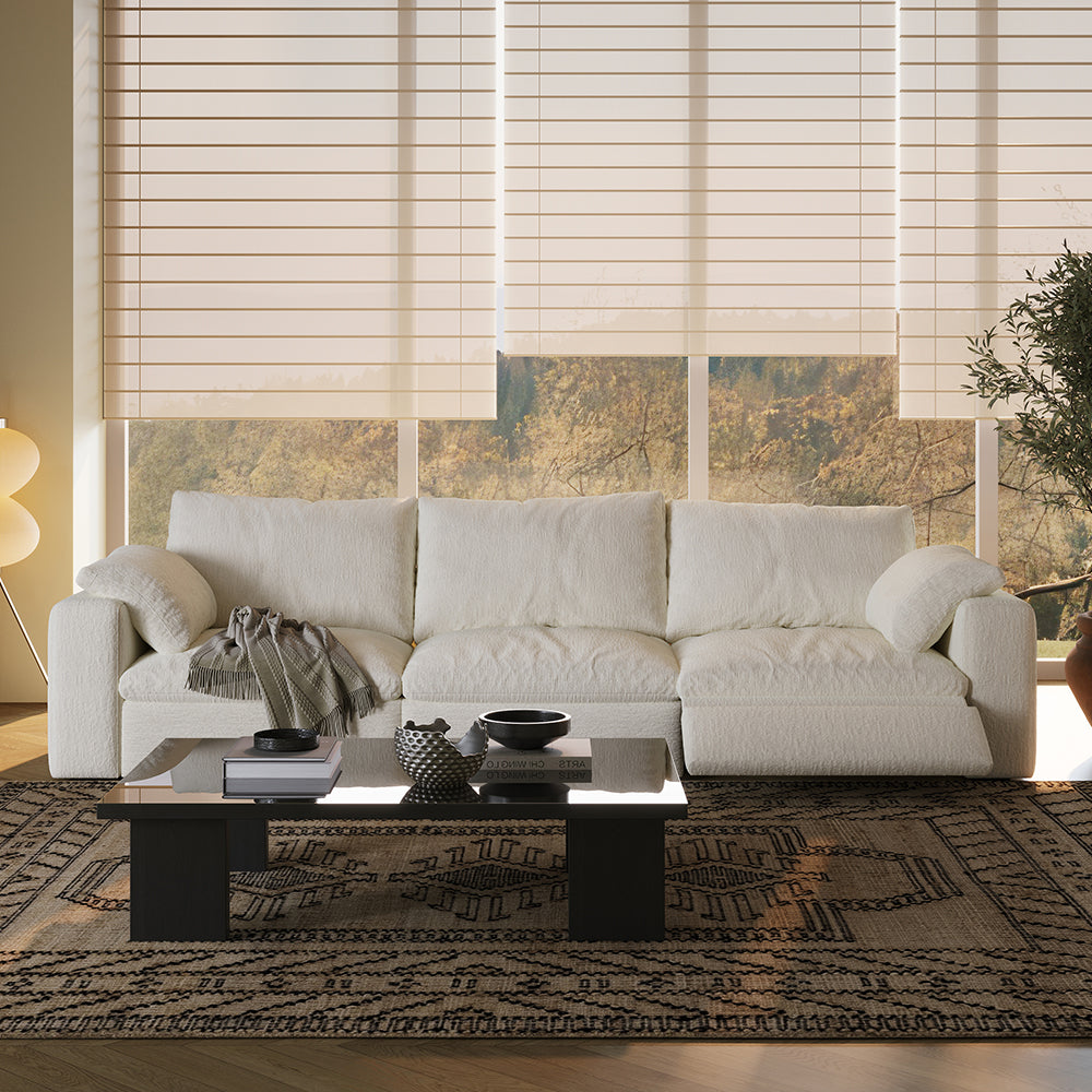 CloudLuxe 3-Piece Modular Recliner Sofa-Velvet