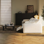 CloudLuxe 3-Piece Modular Recliner Sofa-Velvet